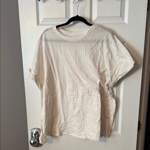 Cream T-Shirt with Shimmer Ava & Viv 2X NWT